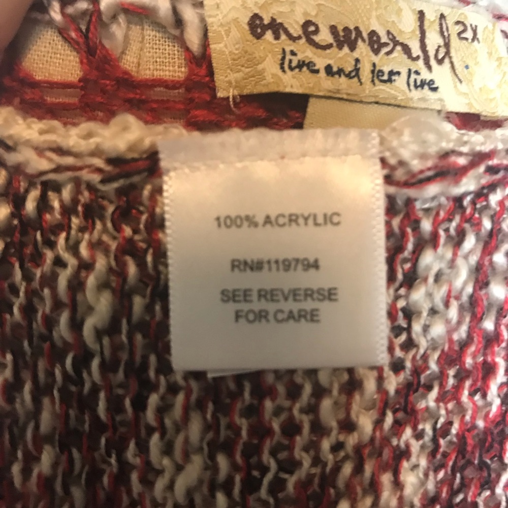 One World Cardigan (Size: 2X) - Picture 5 of 5